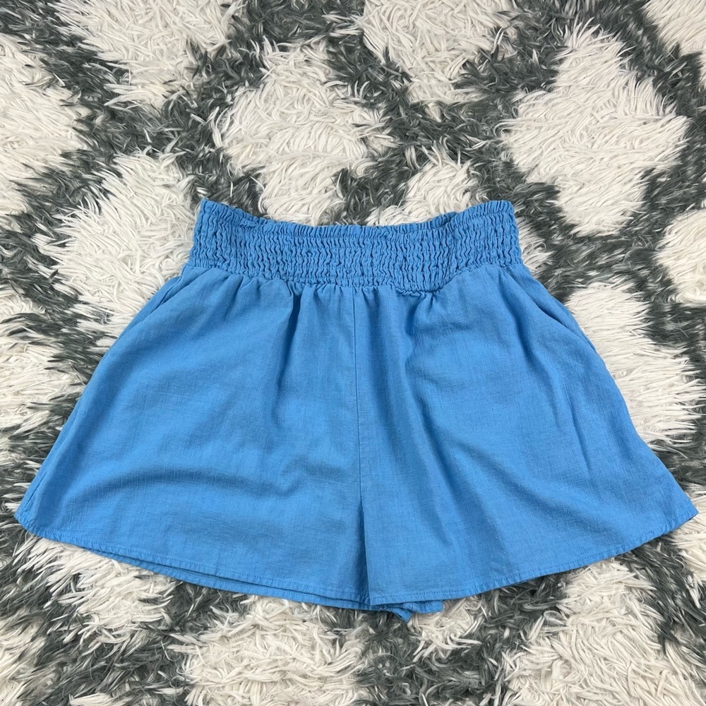 Wild Fable Women’s Azure Blue Linen Shorts Size M